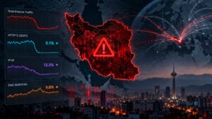 داده‌های کلادفلر از اختلال گسترده اینترنت ایران خبر می‌دهد
