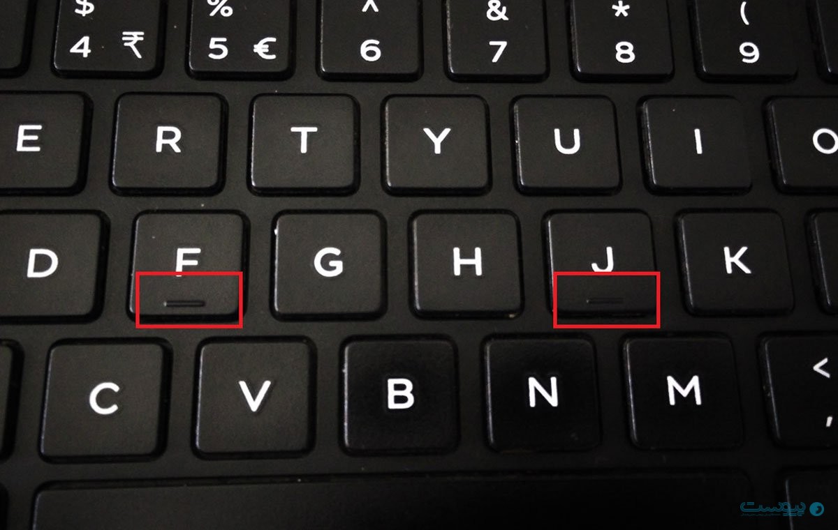 چرا روی کلیدهای F و J در کیبورد برجسته است؟
