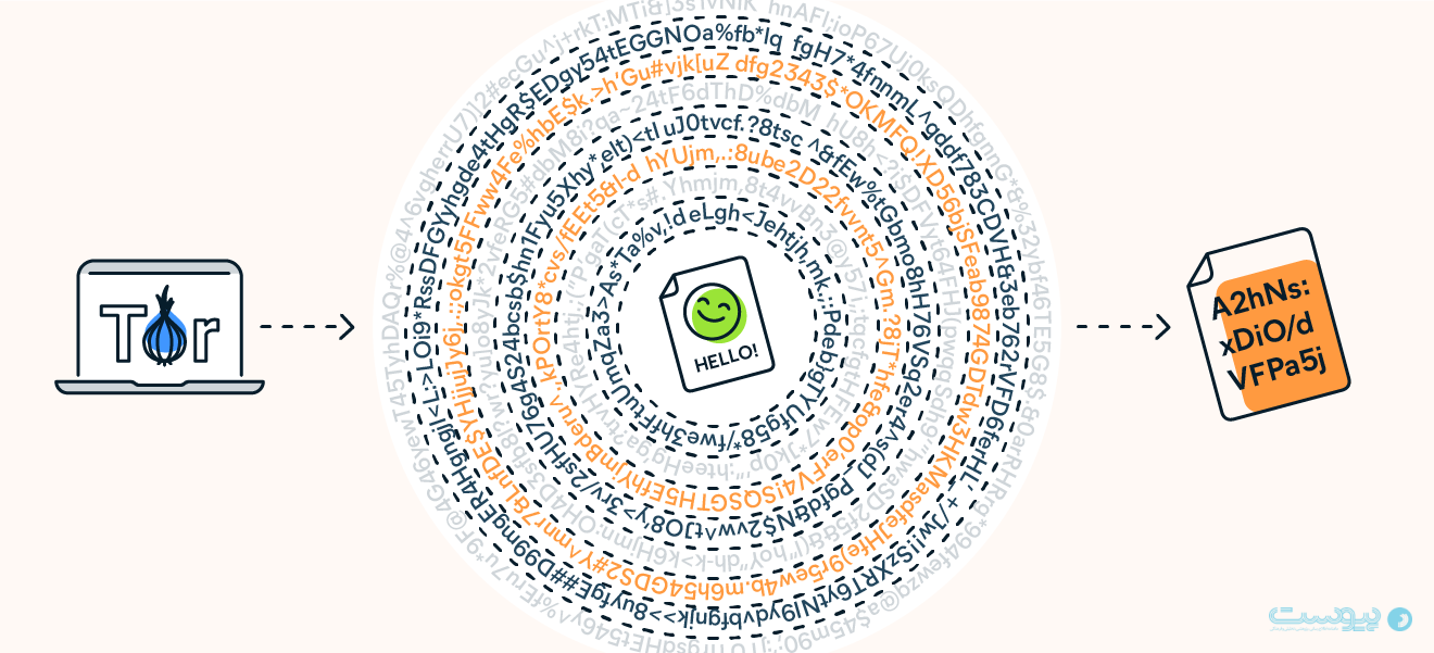 آدرس ip در مرورگر تور